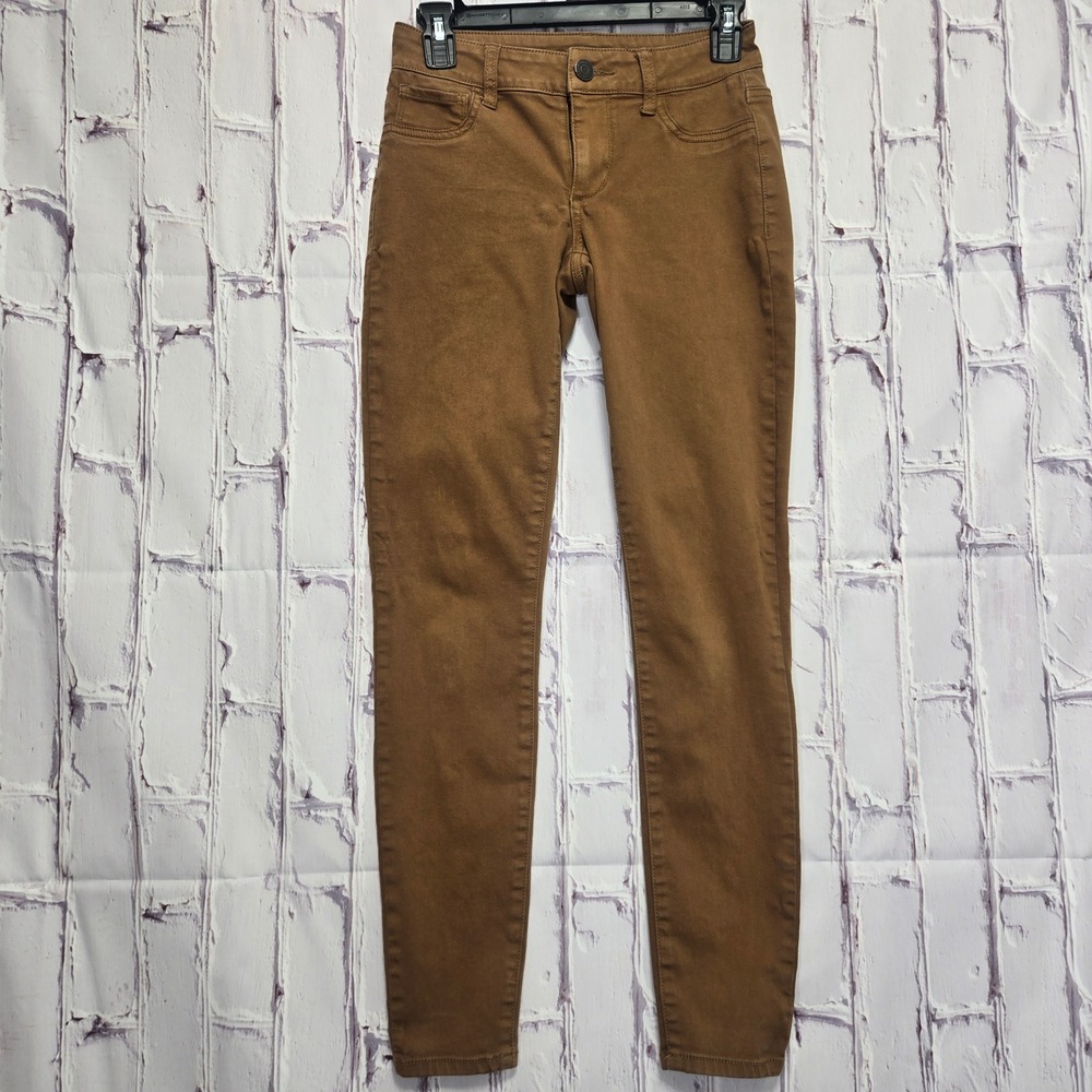 Maurices Brown Skinny Jeans Pants Women XS R Cotton Blend Stretch Comfy